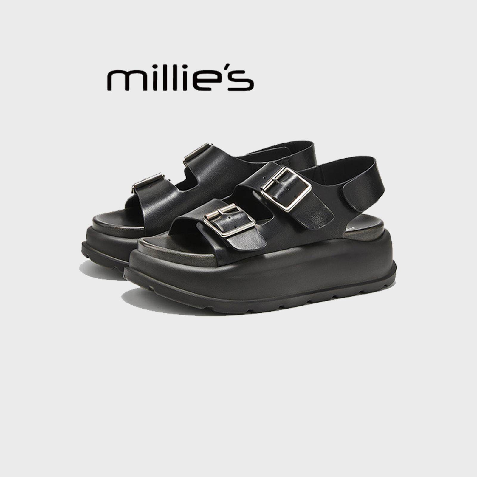MILLIE'S/妙丽松糕底罗马鞋
