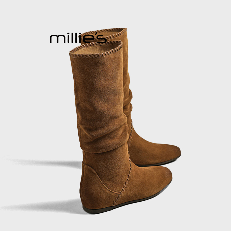 MILLIE'S/妙丽复古休闲长靴