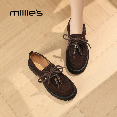 MILLIE'S/妙丽真皮厚底鞋