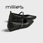 镂空透气搭扣绝美小跟鞋 MILLIE 浅口单鞋 女2026夏款 妙丽法式
