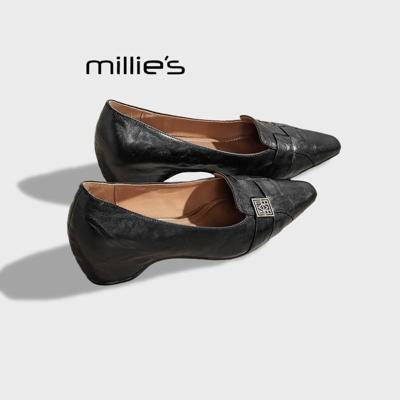 MILLIE'S/妙丽平底鞋夏季款女鞋轻便浅口软底通勤时装单鞋真皮鞋,女鞋,浅口单鞋,淘宝优惠券,粉丝福利购,淘宝优惠卷