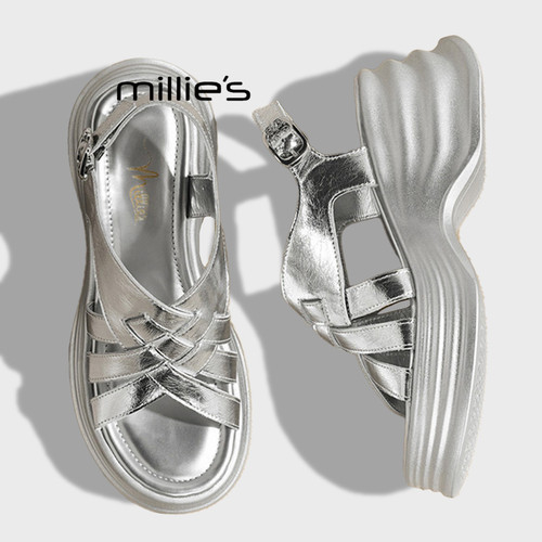 MILLIE'S/妙丽露趾厚底凉鞋