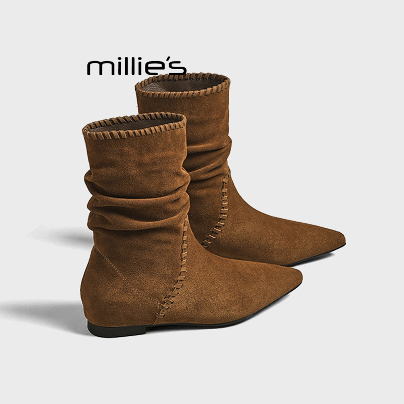 MILLIE'S/妙丽冬季新款中筒靴