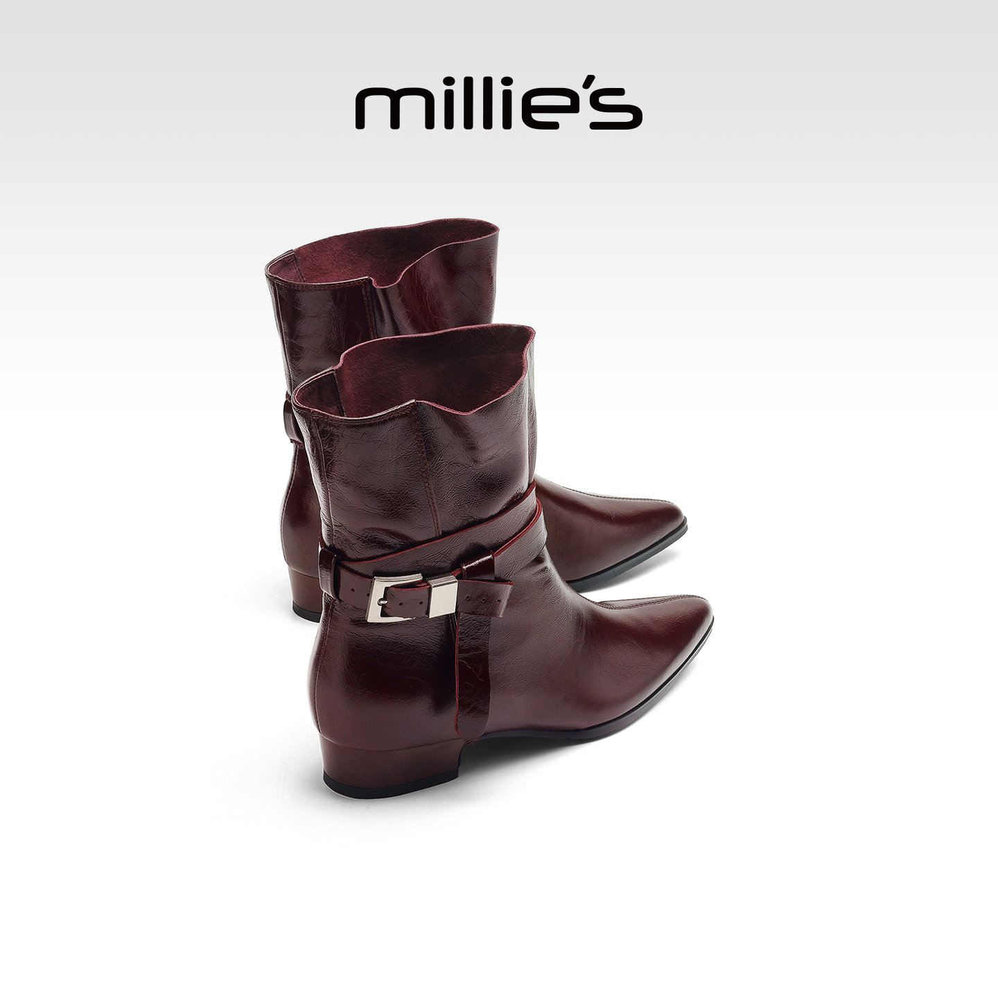 MILLIE'S/妙丽时尚尖头时装靴