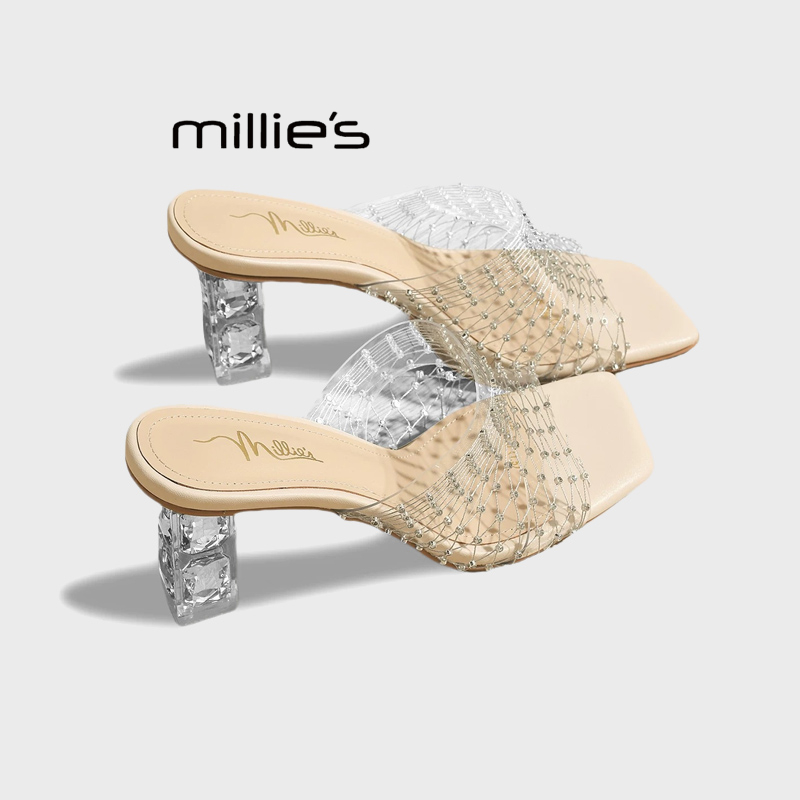 MILLIE'S/妙丽小方头沙滩拖鞋