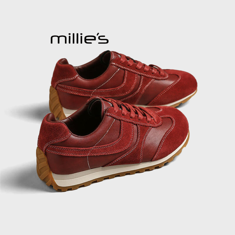MILLIE'S/妙丽真皮德训鞋女