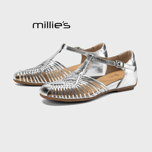 MILLIE'S/妙丽一字扣休闲凉鞋