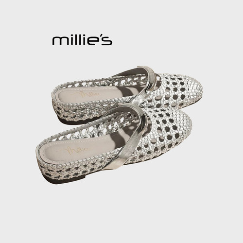 MILLIE'S镂空复古包头凉拖鞋