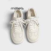 增高轻便板鞋 妙丽女鞋 MILLIE 百搭运动休闲鞋 2026新款 小白鞋 夏