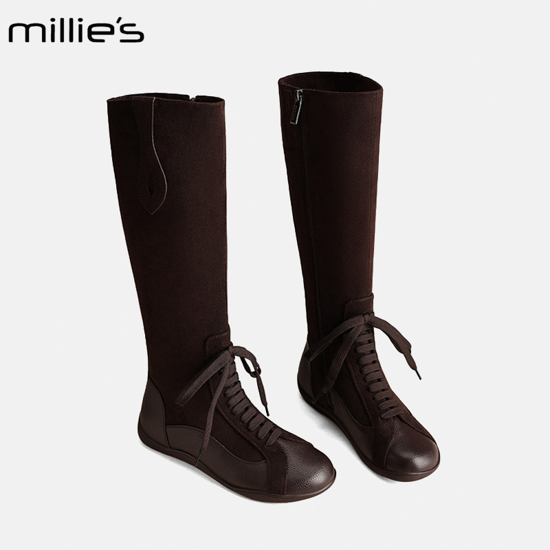 MILLIE'S/妙丽大筒围显瘦长筒靴