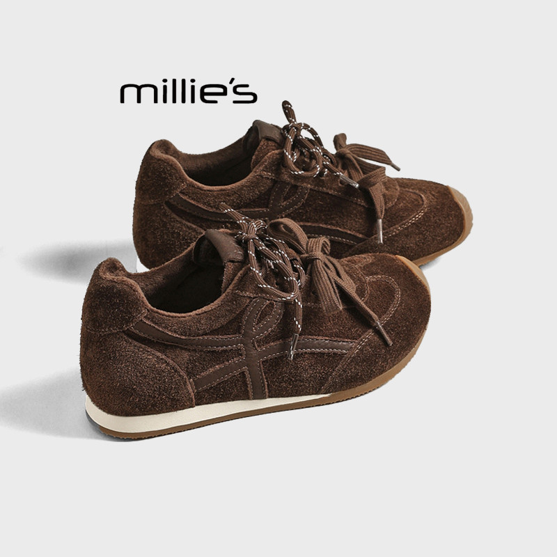 MILLIE'S/妙丽秋季款休闲小个子复古德训鞋女内增高显瘦运动板鞋Z,女鞋,时尚休闲鞋,淘宝优惠券,粉丝福利购,淘宝优惠卷