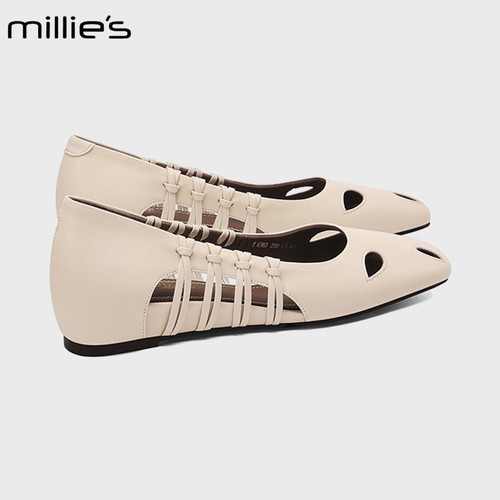 MILLIE'S/妙丽百搭方头时装单鞋
