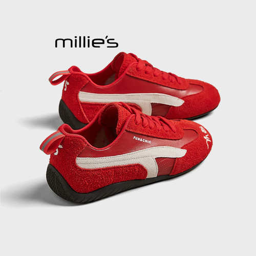 MILLIE'S/妙丽真皮德训鞋女