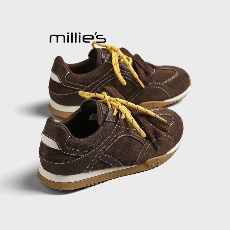 MILLIE'S/妙丽真皮德训鞋女