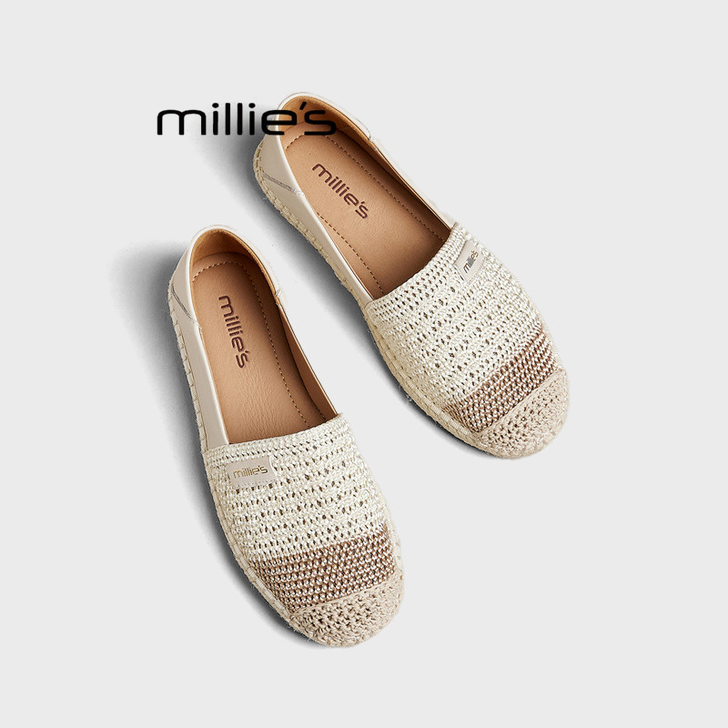 MILLIE'S/妙丽一脚蹬编织渔夫鞋