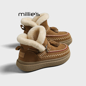 MILLIE 厚底雪地靴女Z 雪顶松松保暖加绒毛毛鞋 妙丽2026秋冬新款