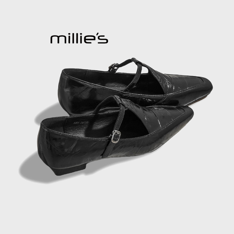 MILLIE'S/妙丽尖头玛丽珍鞋