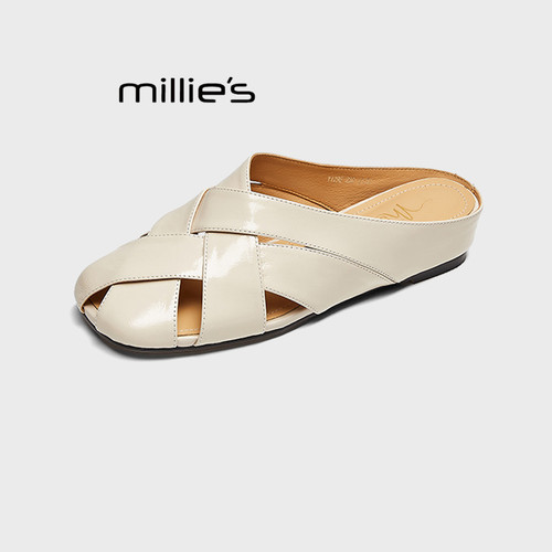 MILLIE'S/妙丽内增高包头拖鞋