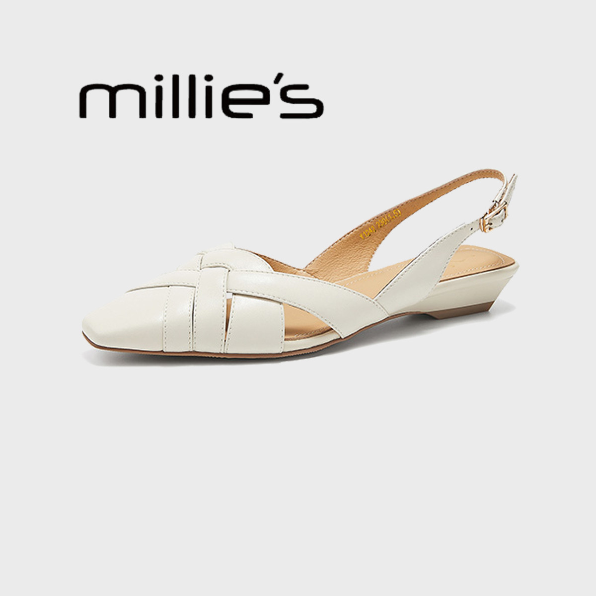 millies妙丽优雅高级感平底凉拖真皮通勤凉鞋女夏季外穿2026新款