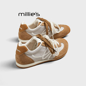 舒适阿甘鞋 MILLIE 真皮厚底增高休闲运动鞋 女时尚 妙丽2026新款