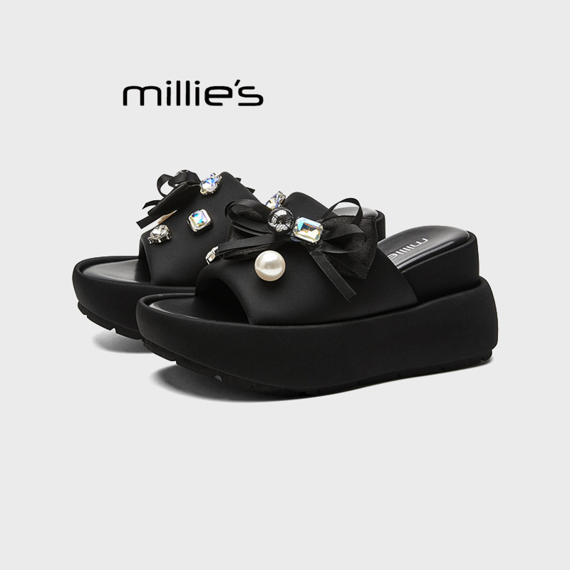 MILLIE'S/妙丽厚底小个子凉拖鞋