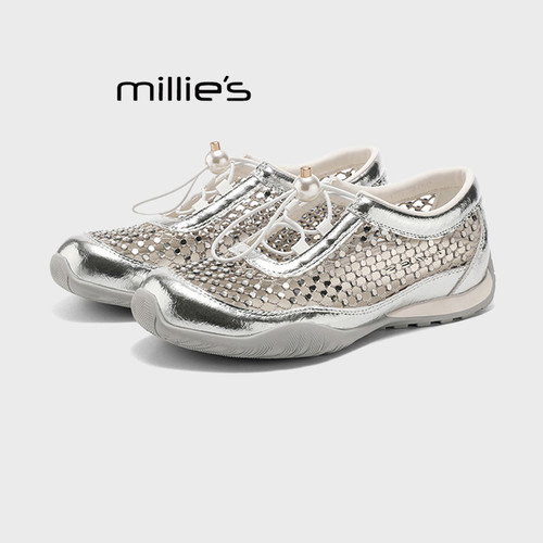 MILLIE'S/妙丽网面镂空休闲凉鞋