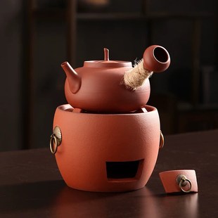 炭炉电陶炉电碳两用家用室内红泥炭炉沙铫壶煮茶器具 围炉煮茶套装