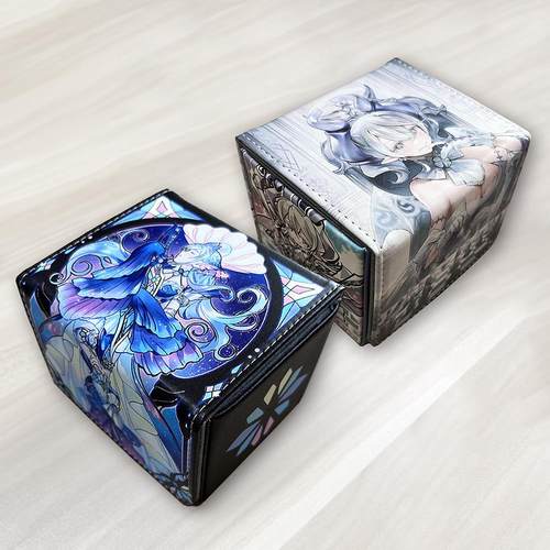 游戏王卡盒PU皮影之诗卡牌珠泪白银城桌游卡片收纳盒OPPTCG万智牌