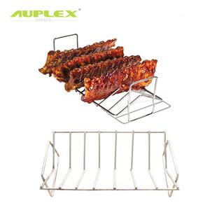 陶瓷烧烤炉配件不锈钢肋排烤架 户外BBQ大排肋骨烤肉支架Rib bent