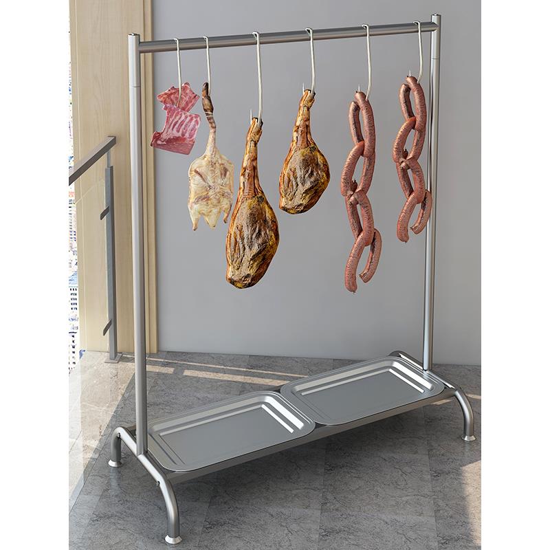 不锈钢腊肉架烧烤鸡鸭鹅晾凉四川牛羊肉猪肉通用阳台挂钩收纳架子