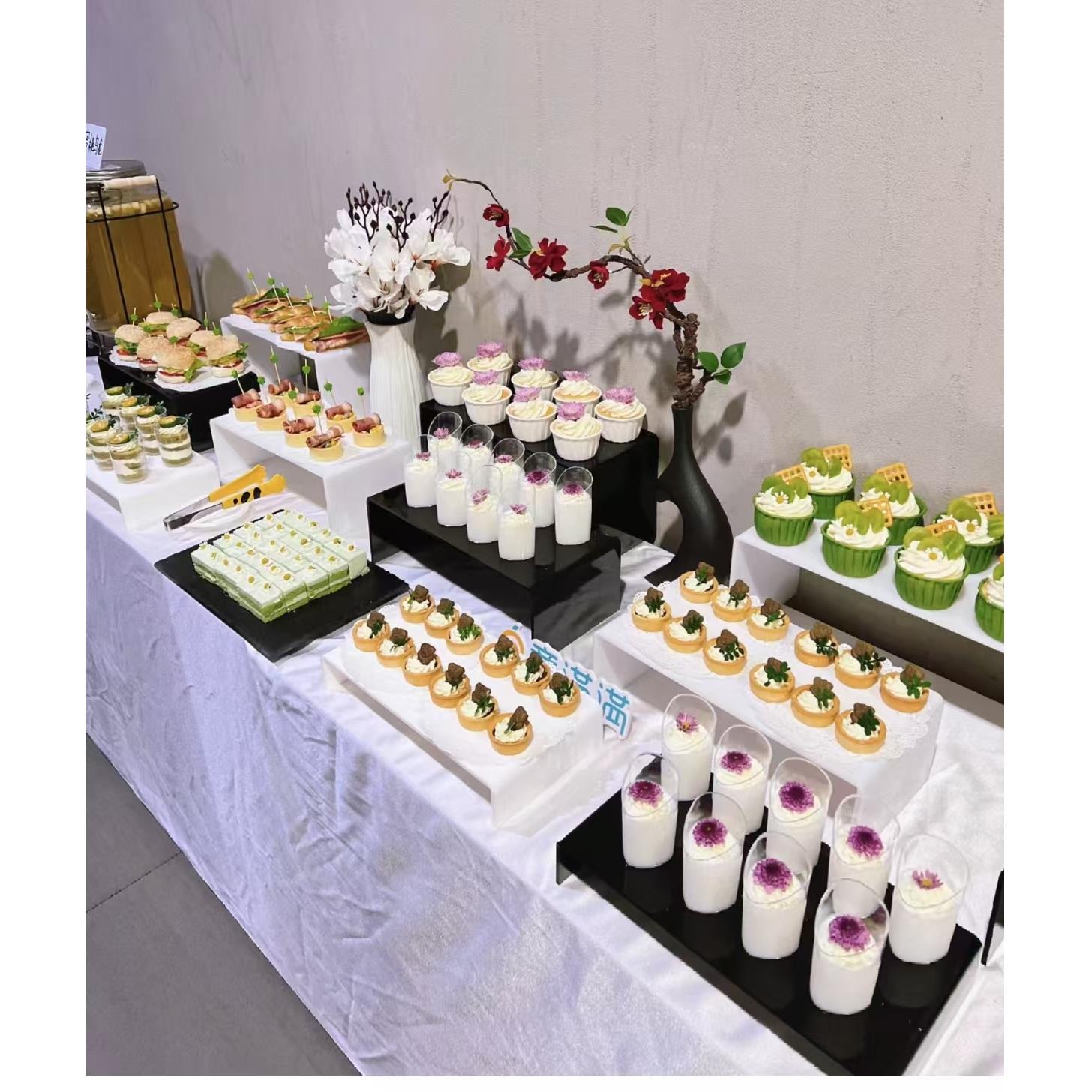 甜品台摆件展示架冷餐茶歇点心架子蛋糕托盘婚礼自助餐下午茶餐具