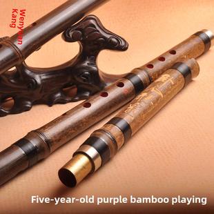 文苑铜岭解兵演奏洞箫一节两节萧GF调八孔六孔箫反手精制专业乐器