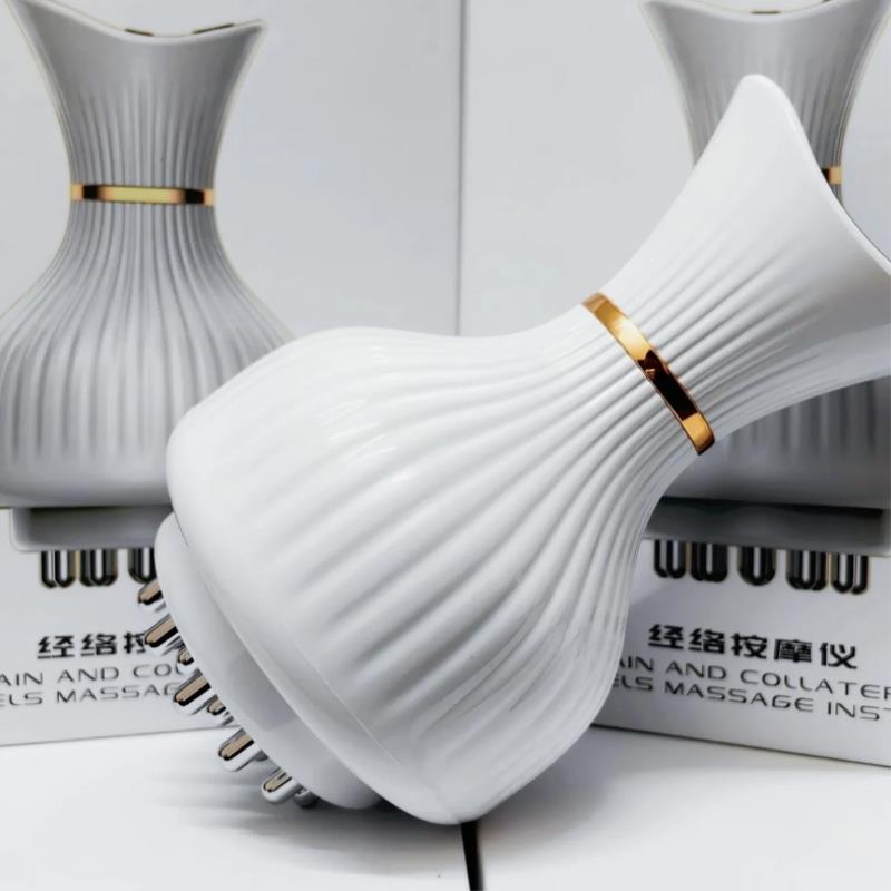 电动经络刷按摩加热揉腹神器腹部经络疏通仪器收紧肚子腰腿全身用