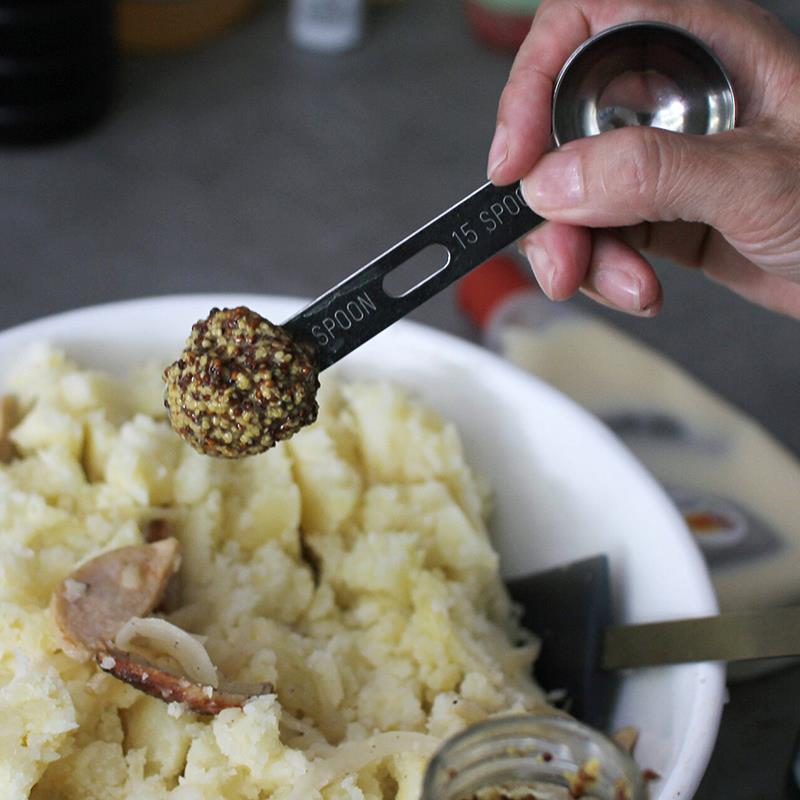 日本进口304不锈钢量勺刻度定量勺奶粉勺5/15ml计量勺盐勺调味勺
