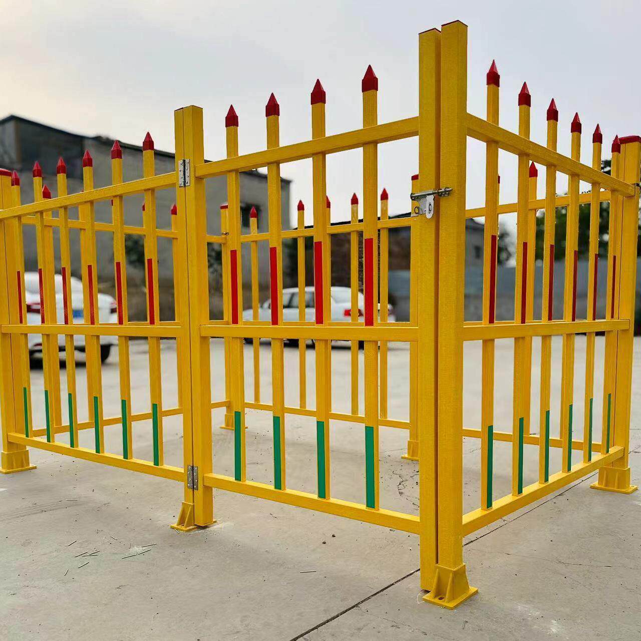 变压器护栏PVC塑钢围栏庭院幼儿园围墙隔离配电箱电力绝缘栅栏定