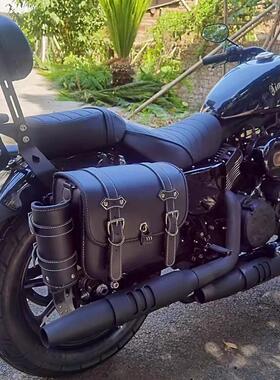 适用香帅XS650边包覆古机车改装边箱帆布靠背货架护杠新款支架