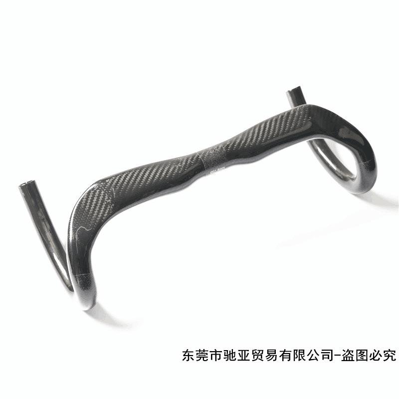 无标全碳纤维小弯型破风弯把公路自行车弯把高强度跑车把380MM