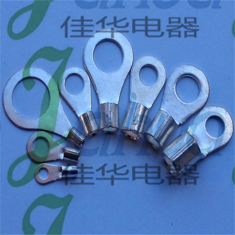 OT16-30圆形裸端头冷压接线端子O型铜鼻子紫铜