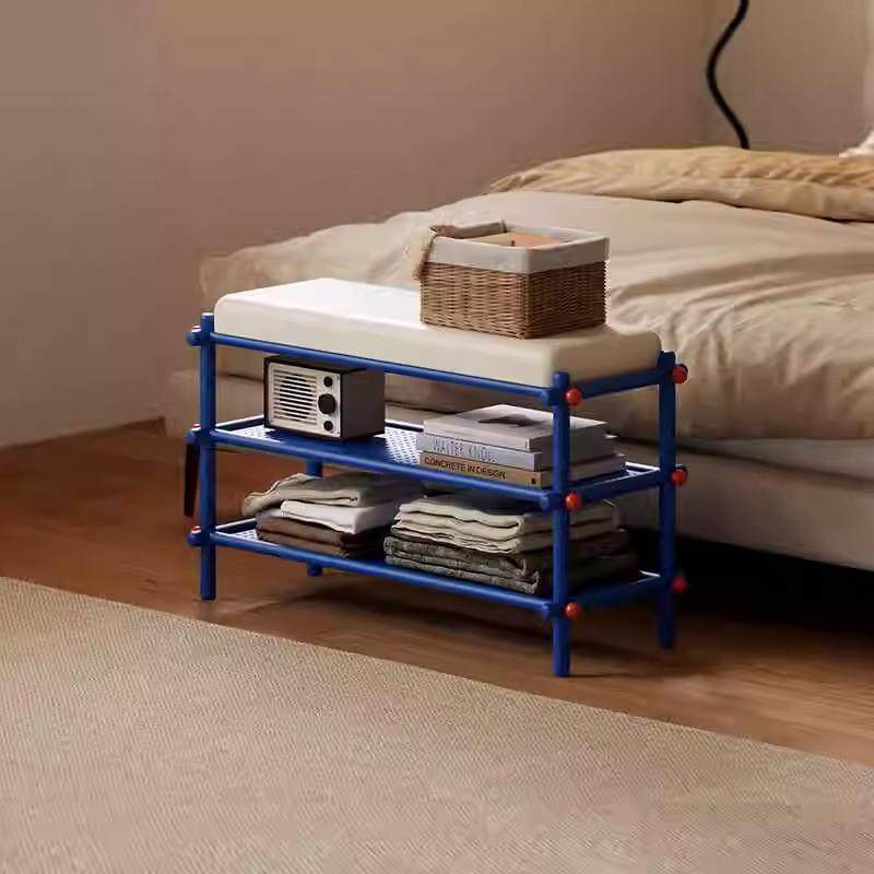 玛利欧轻奢创意家用门口一体换鞋凳可坐穿鞋柜简约沙发凳床尾凳