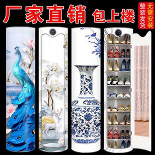 旋转鞋柜圆柱形消毒杀菌多层鞋架大容量收纳柜客厅柜门厅柜玄关柜