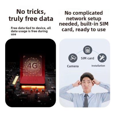 Ezviz Hb8摄像头4g监控家庭移动电话远程设备360度无盲点户外太阳