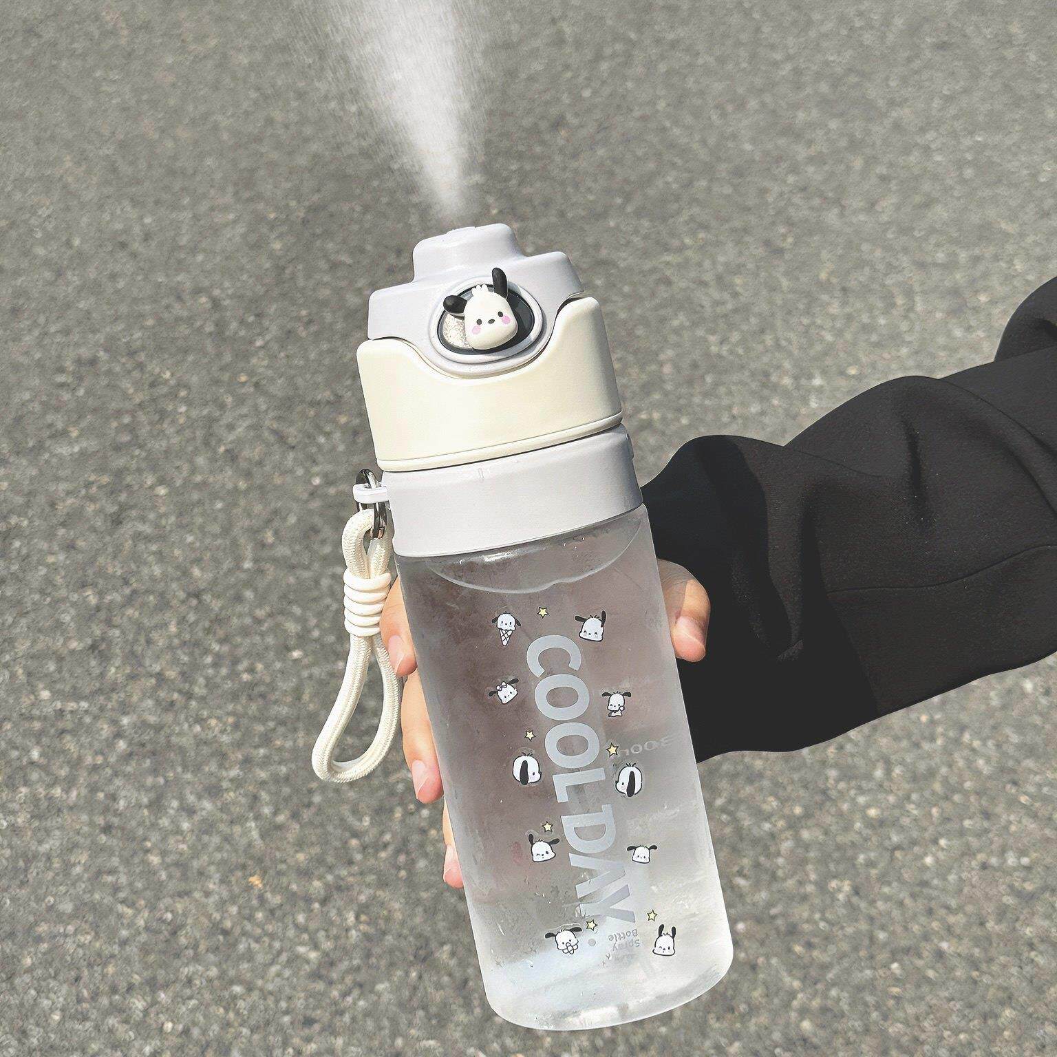 喷雾水杯女生高颜值夏天2025新款耐高温喷水壶大容量学生儿童杯子