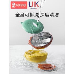 宝宝餐盘分格注水保温碗防摔婴儿辅食碗吸盘不锈钢学吃饭儿童餐具