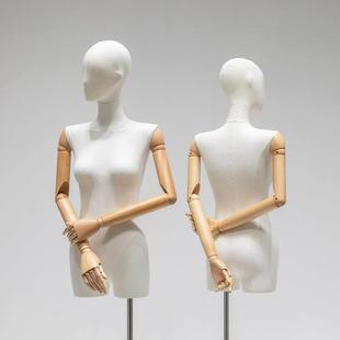 高级服装店模特展示架全身女装卡扣挂件手五官头橱窗人台半身平肩