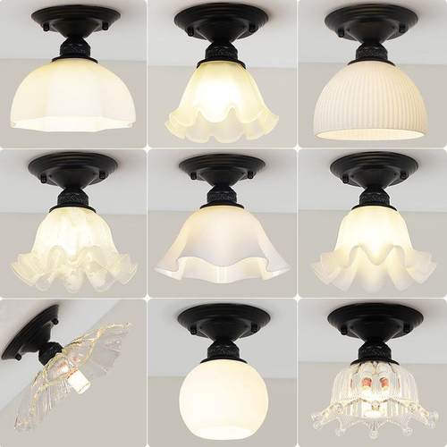 走廊走道灯北欧简约时尚门厅玄关玻璃入户灯创意个性衣帽间阳台灯