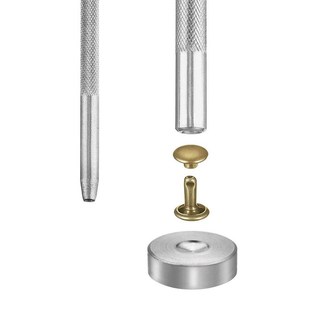 420套装 diy工艺纽扣供跨境 皮革铆钉双o帽铆钉管 双面撞钉配工具
