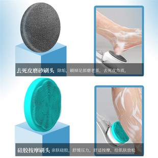 长柄按摩浴室搓D澡神器防水usb充电可一件代 跨境家用电动洗澡刷