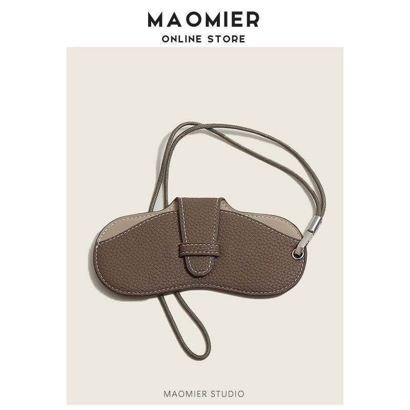 MAOMIER 眼镜袋便携女挂脖太阳镜包墨镜盒简约近视眼镜收纳保护套