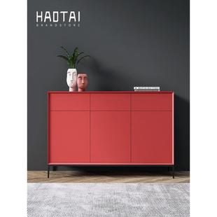 烤漆鞋柜意式极简入户实木家用门口一体现代简约带抽屉收纳玄关柜