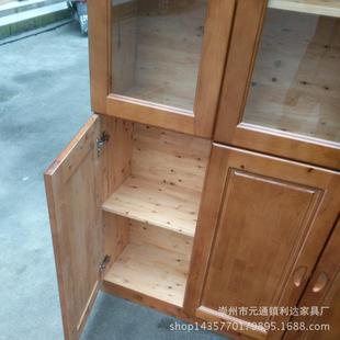 简易家用小户型书房木质书柜柏木三门书柜办公室文件柜厨房酒柜